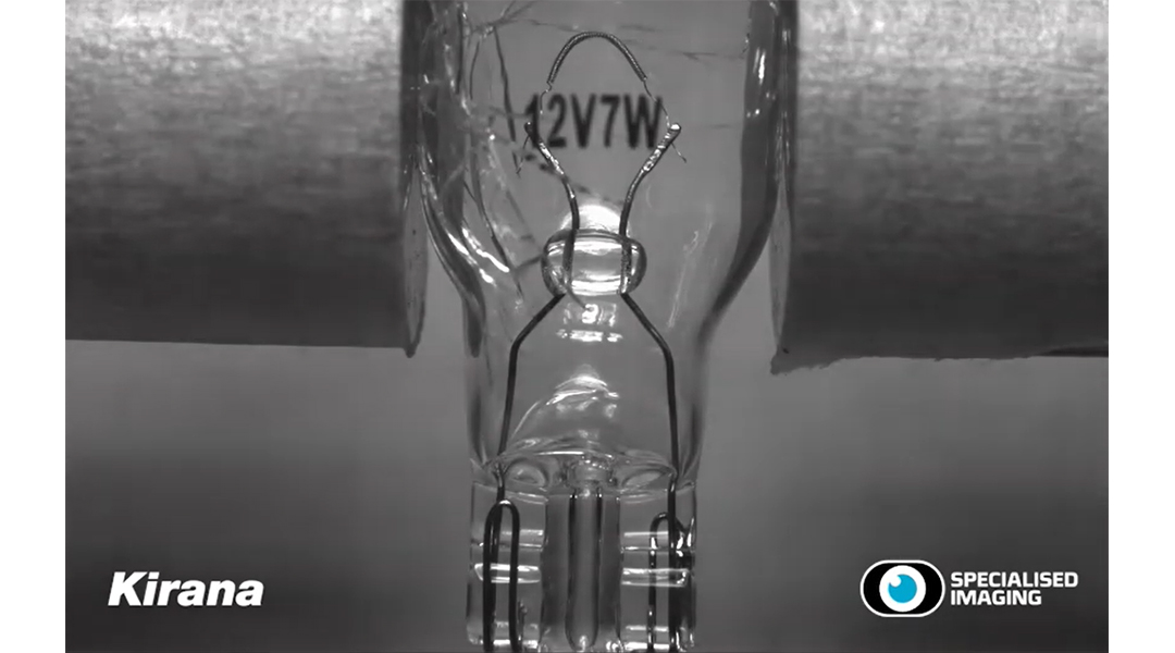 Light Bulb - Hopkinson bar @5 Million Frames per second - Kirana Ultra High Speed Video
